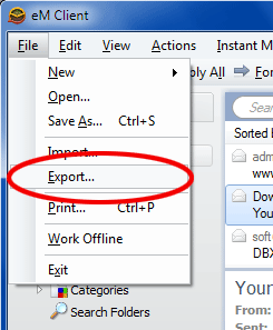 export em client emails to outlook