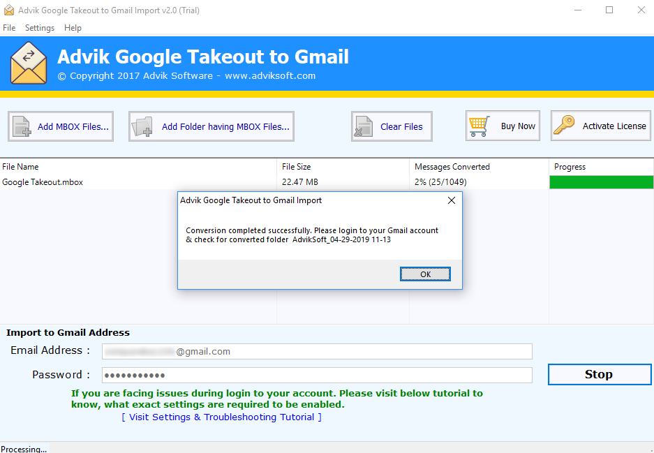 import google takeout data
