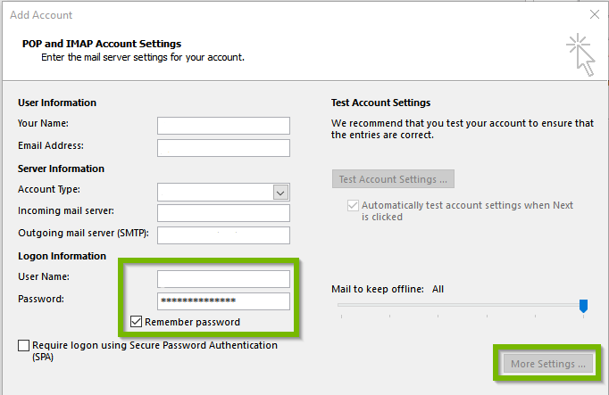 click on More Settings