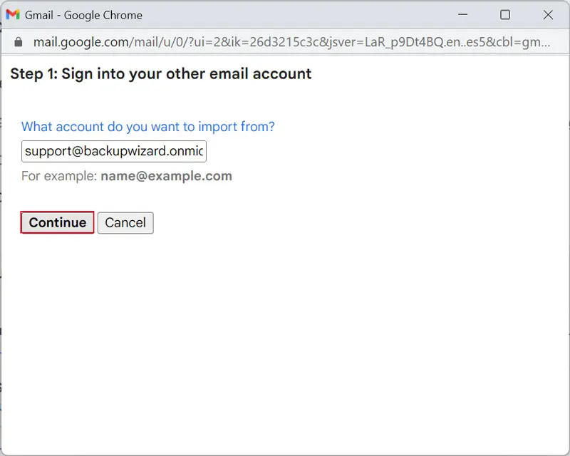 Enter thunderbird email ID