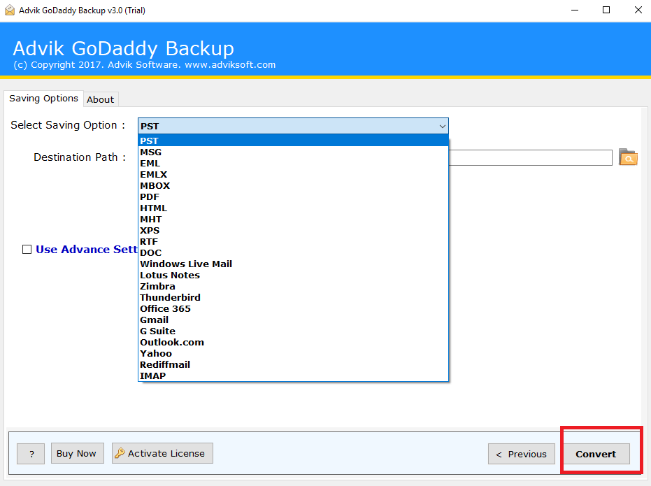 godaddy backup to hard drive