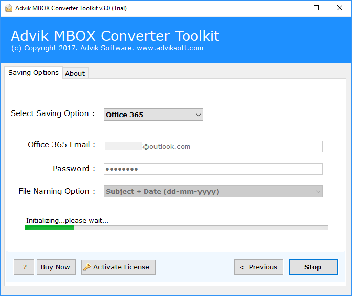 analyze the MBOX to Office 365 migration process