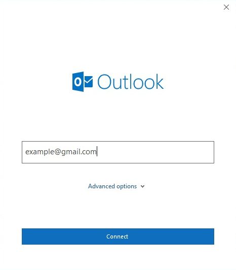 Add Gamil account in Outlook
