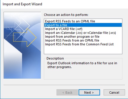 Export G Suite to PST using MS Outlook