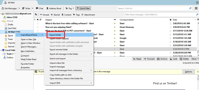 move thunderbird mail to new computer move thunderbird mail to new computer