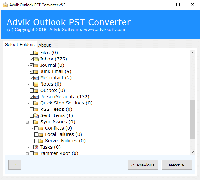 choose outlook email folders to extract all attachments from Outlook