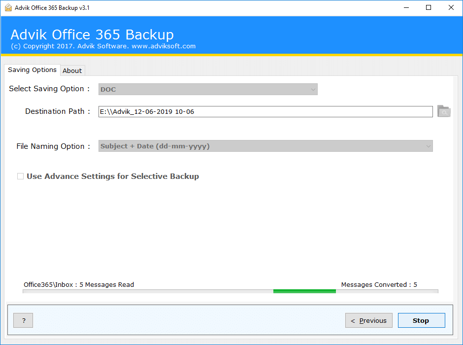 export office 365 emails to doc files