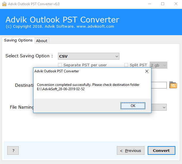 pst contacts to csv