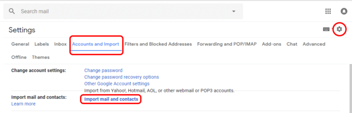 enter your Zoho IMAP configuration settings