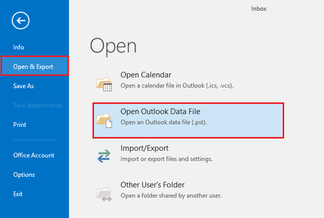 import mbox to outlook 2019