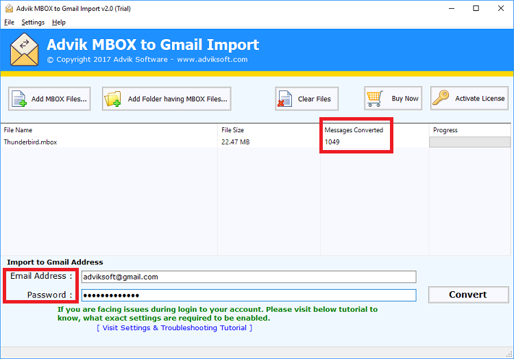 thunderbird and gmail