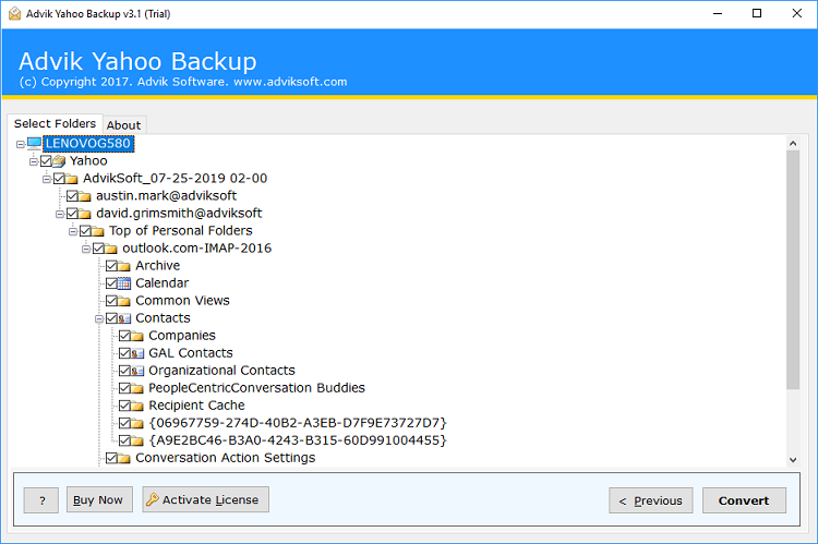 transfer yahoo emails to outlook