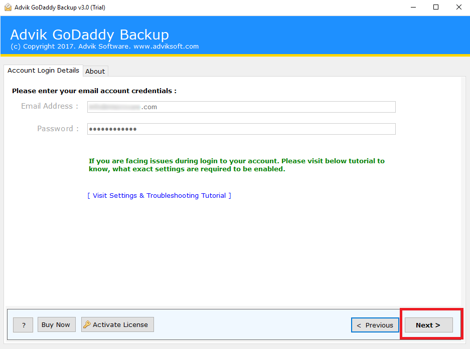 export godaddy emails to eml files