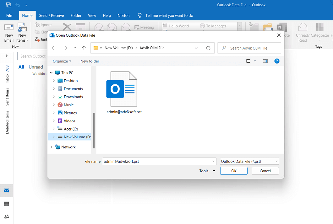 import olm to windows outlook