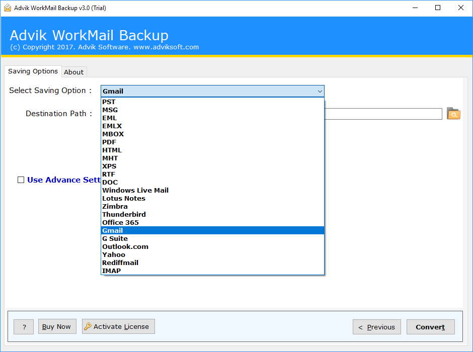 migrate from aws workmail to gmail