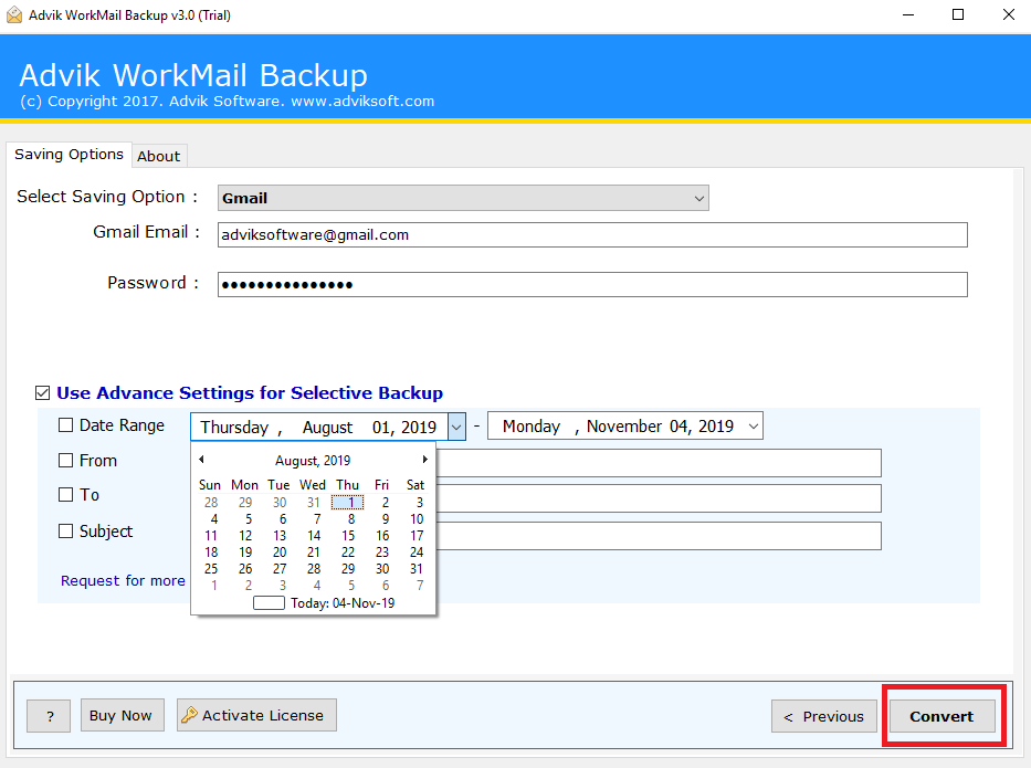 migrate from aws workmail to gmail