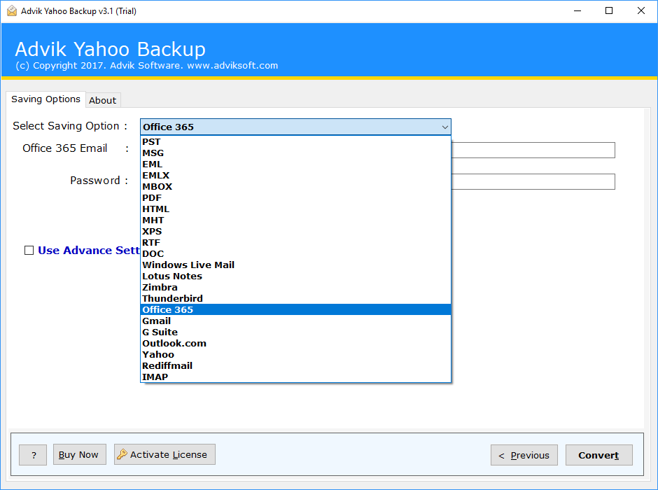 yahoo to office 365 migration