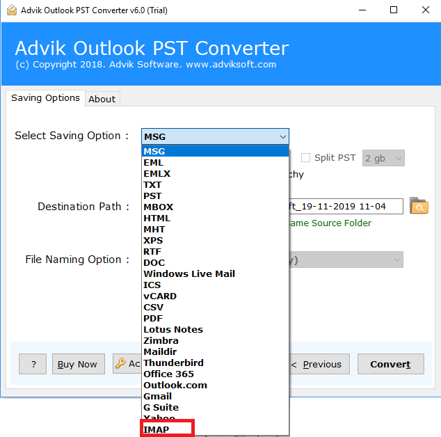 import pst to cpanel