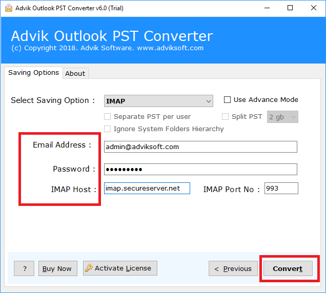 export outlook emails to cpanel