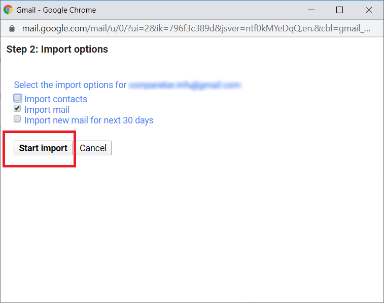 Export Emails to Gmail
