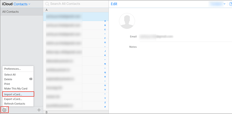 import pst contacts to icloud 5