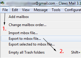 outlook to claw mail