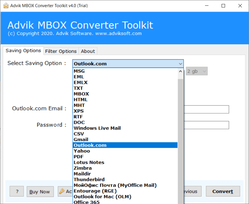 import mbox in outlook.com