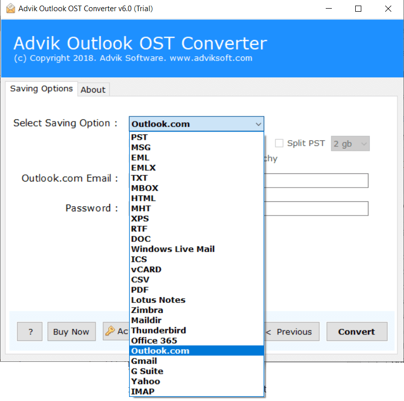 transfer ost to outlook.com