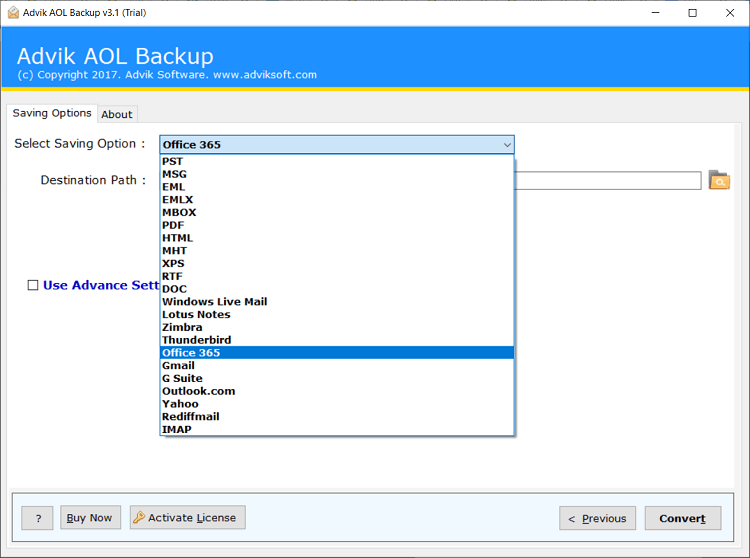 migrate aol mail to office 365
