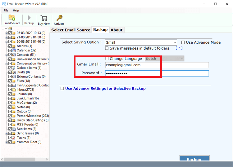 переносить электронные письма из почты icloud в Gmail