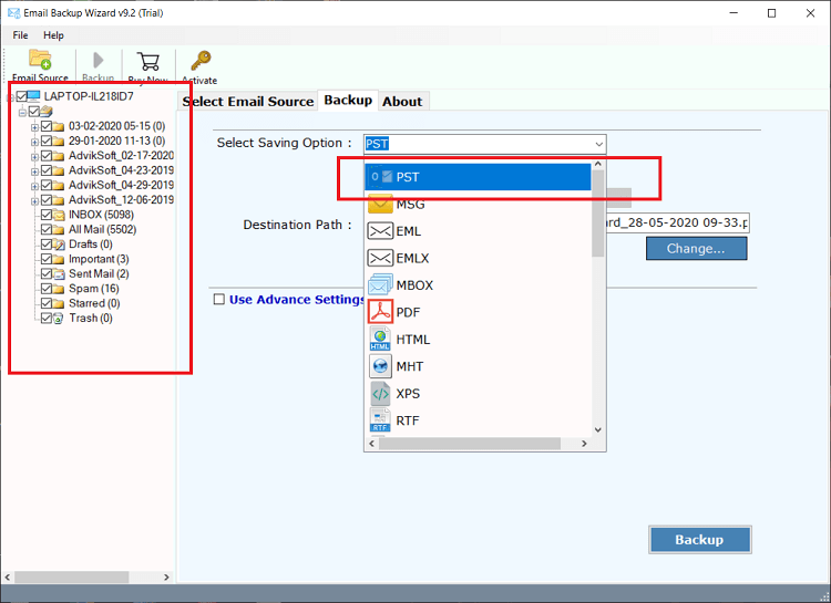 export zoho emails to pst