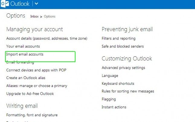 migrate gmail to outlook.com