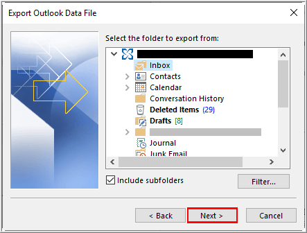 export ost to pst manually