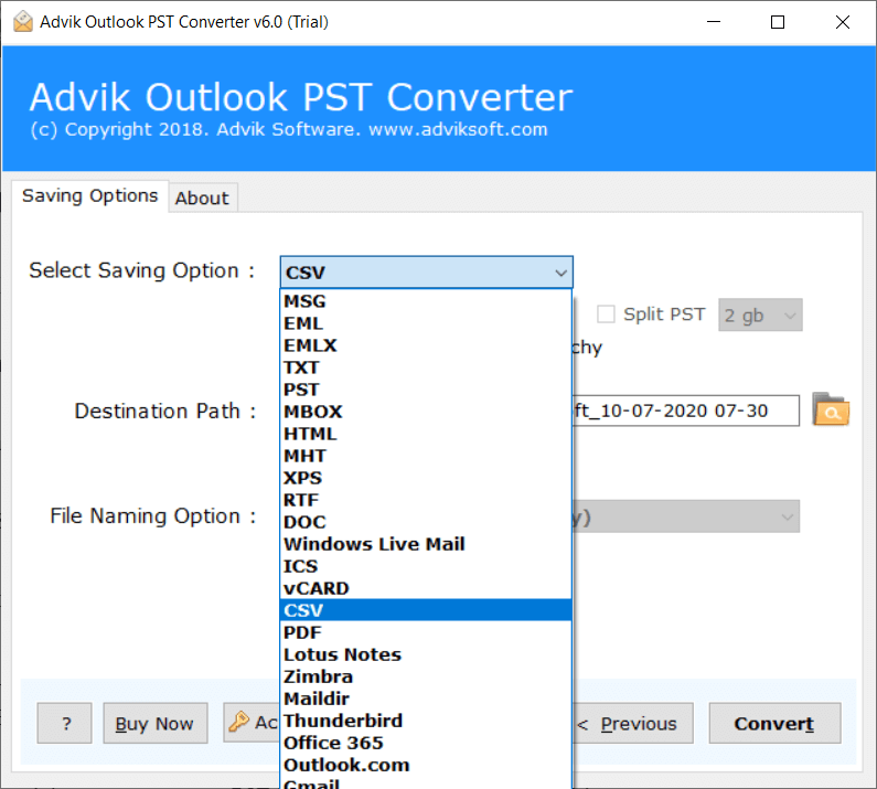 open pst in excel