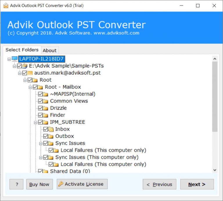 import pst file to rackspace