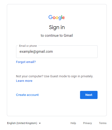 login to gmail