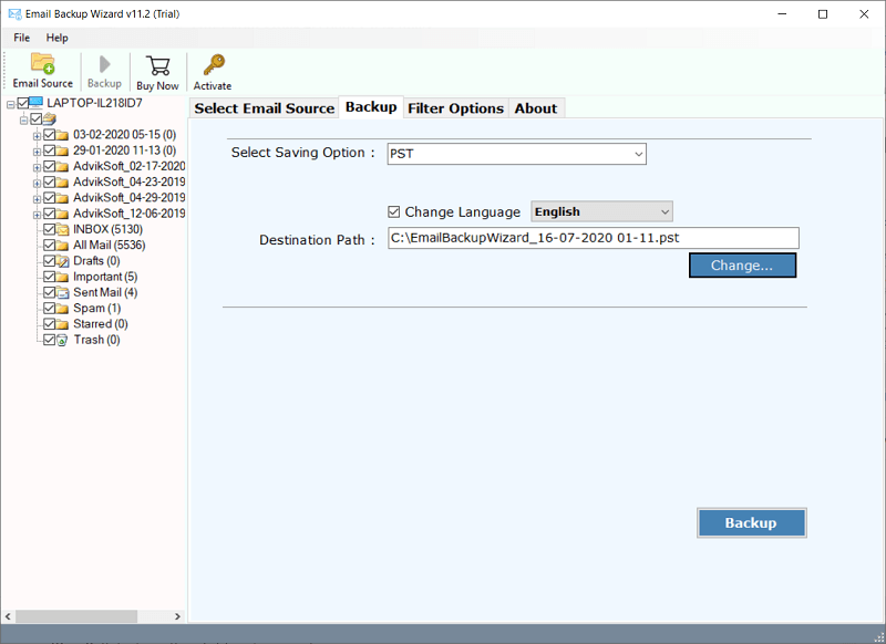 export emails from webmail to gmail