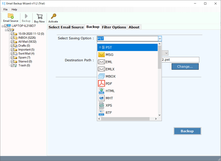 export ibm verse mailbox to pst