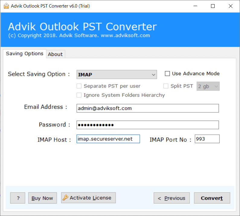 import pst to webmail