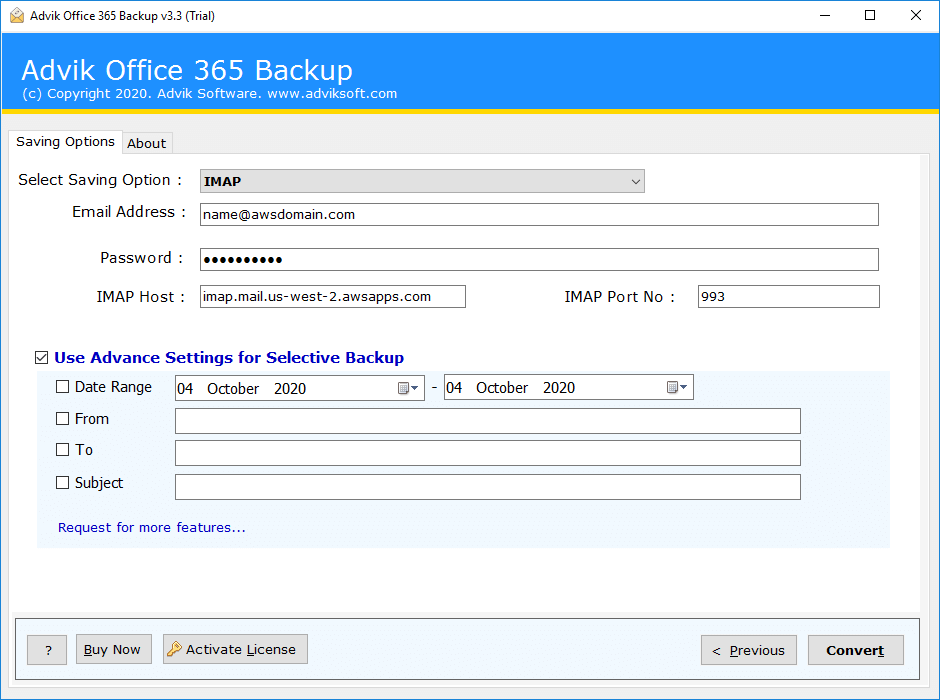 office 365 to workmail