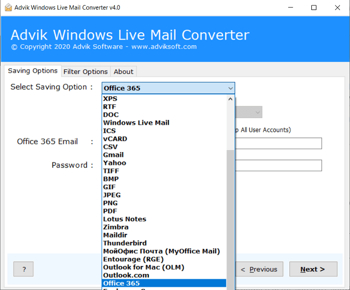 import windows live mail to office 365