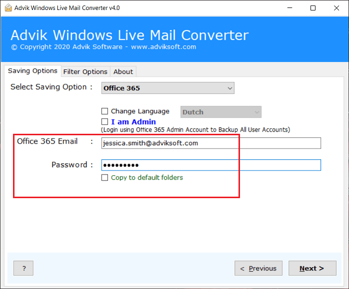 windows live mail to office 365 migration tool