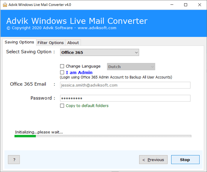 migrate windows live mail to office 365