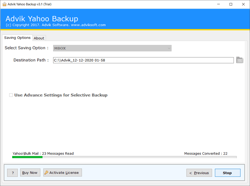 yahoo to mbox converter
