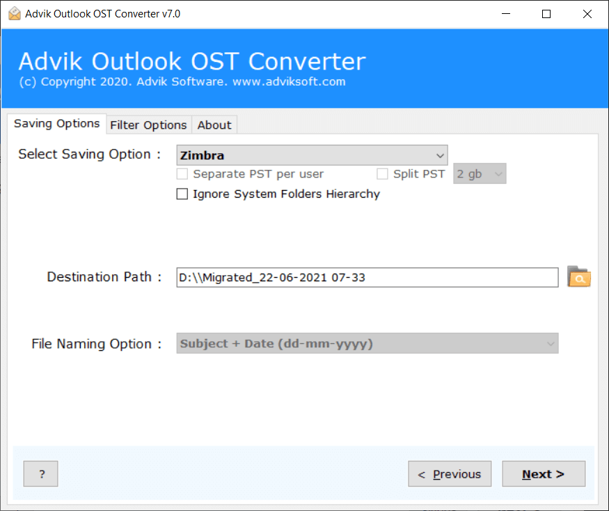 ost to zimbra email client