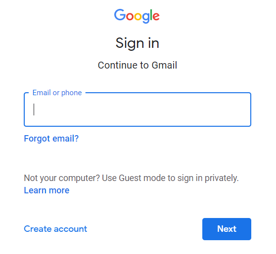 Sign into your Gmail