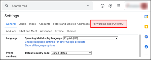 Click Forwarding and POP/IMAP