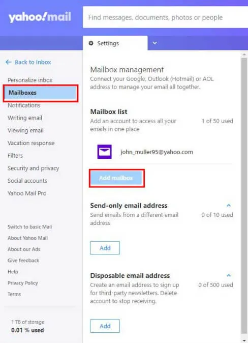 gmail to yahoo mail