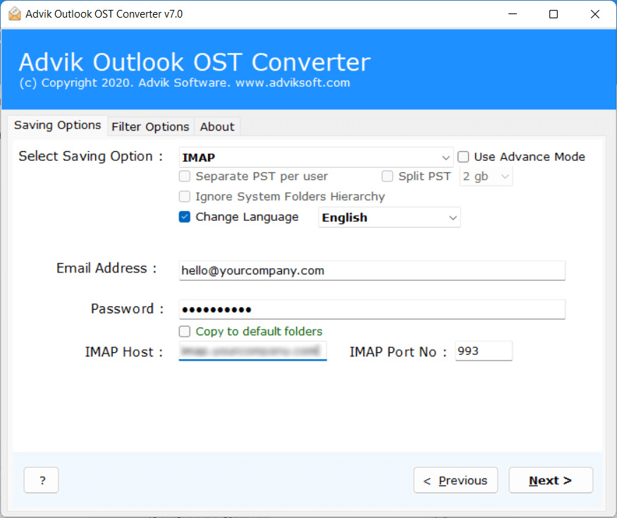 outlook to Imap