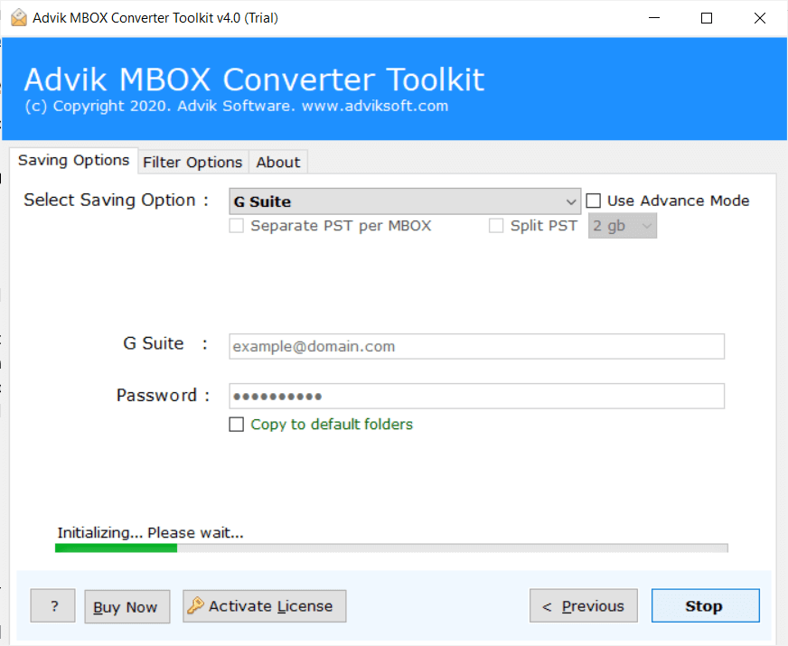 click convert to import mbox to google workspace